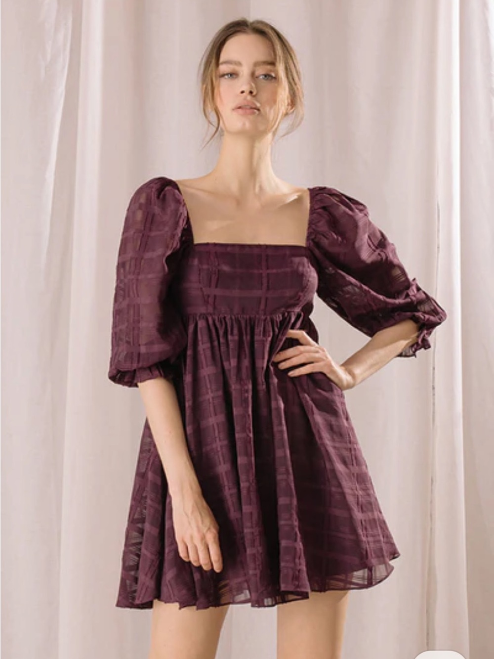Storia Off The Shoulder Purple Dress